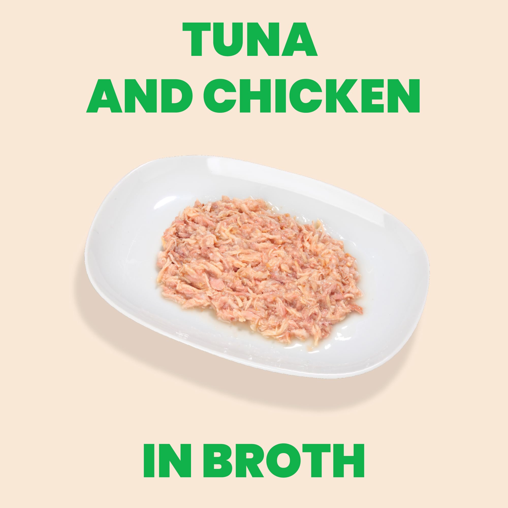 almo nature HQS Natural Wet Cat Food Tuna and Chicken in Broth, Grain-Free, 2.47 oz (Pack of 24)