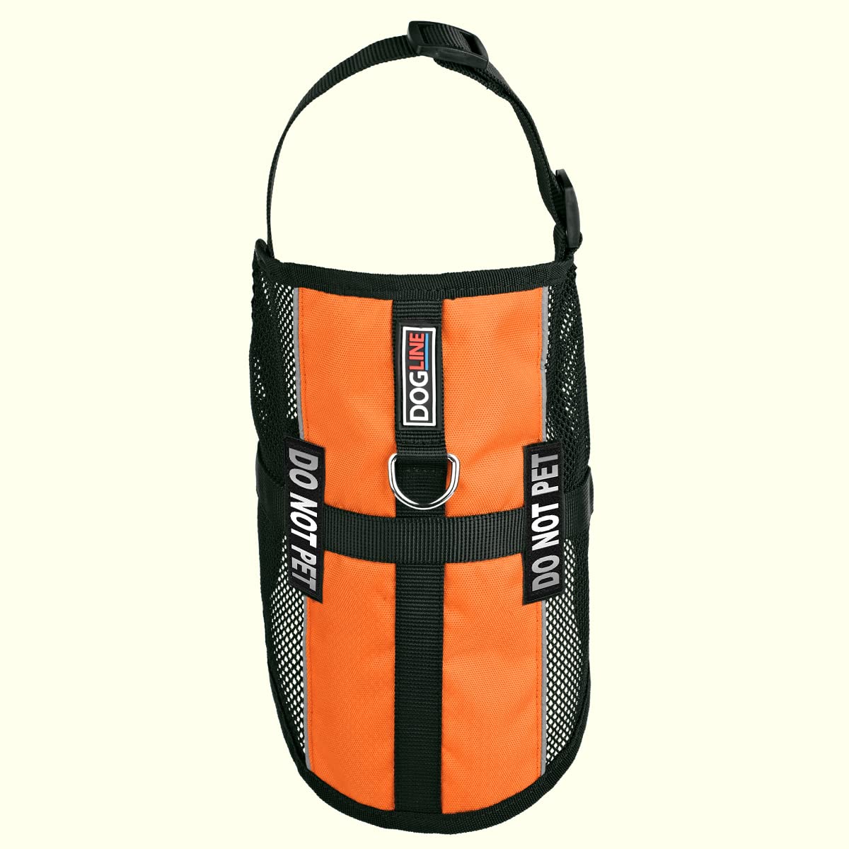Dogline Maxaire Multi-Purpose Mesh Vest For Dogs And 2 Removable Do Not Pet Patches, Medium, Orange