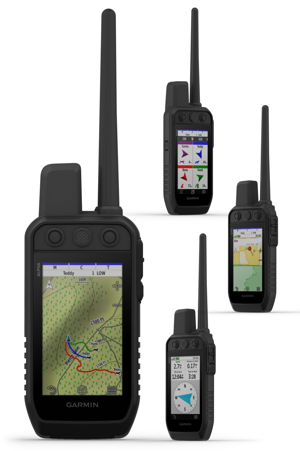Wearable4U - Garmin Alpha 300 Handheld, Advanced Dog Tracking And Training Handheld And Alpha Tt 25 Collar With Leash And Whistl