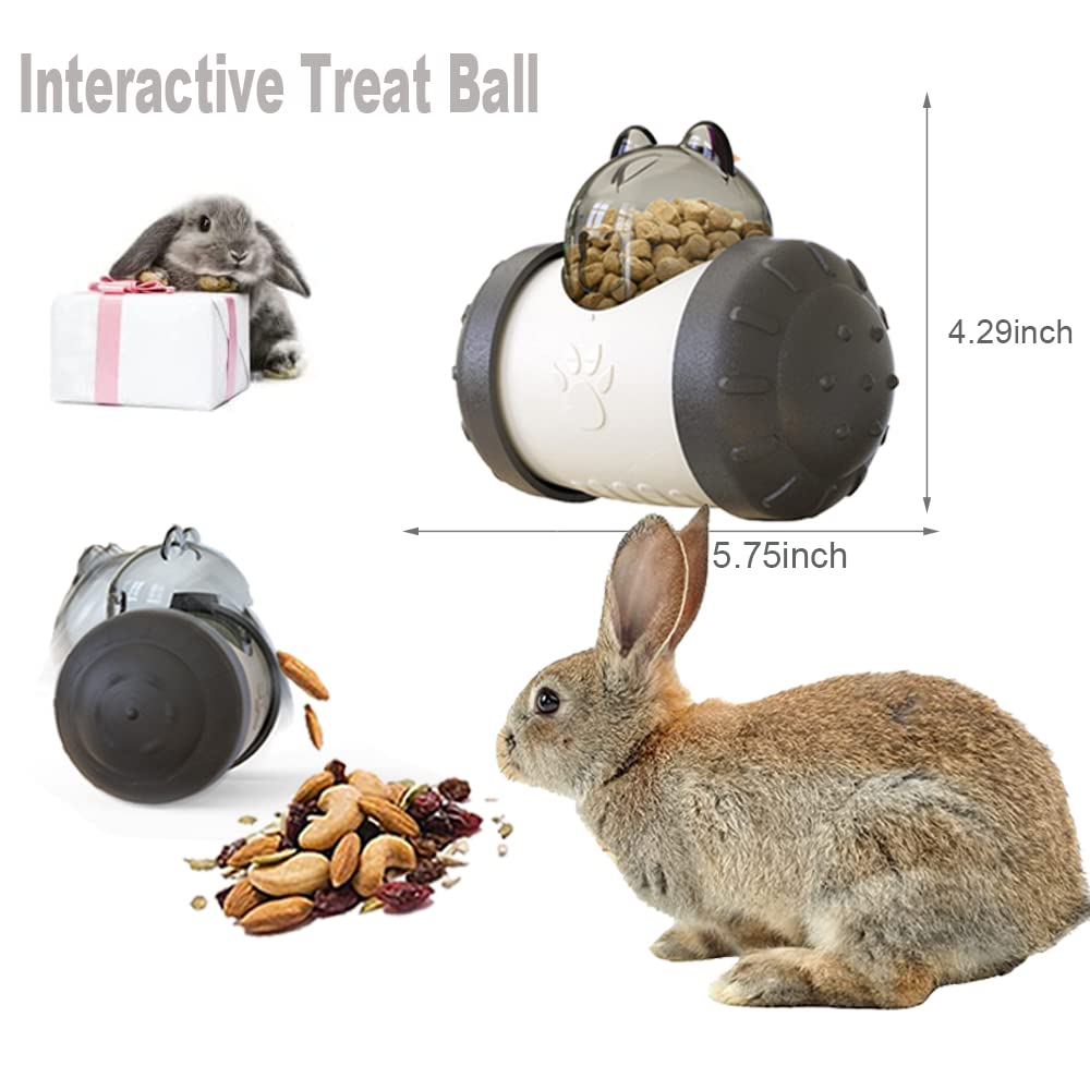Interactive Treat Ball, Snack Toy Ball for Rabbits, Roll and Push, Exercise Your Pet's Body, Use with Diced Carrot, Dried Herbs,