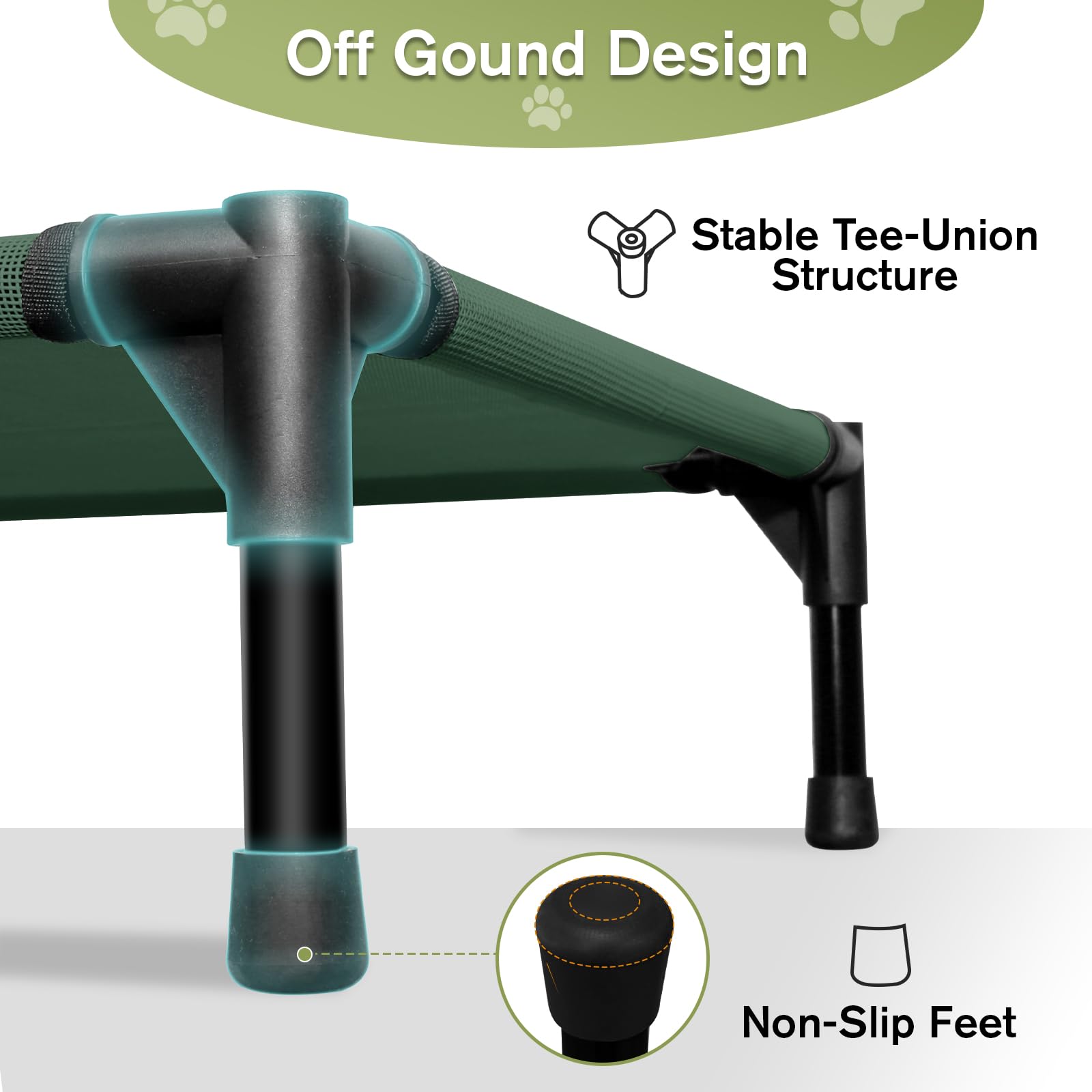Outdoor Elevated Dog Bed 22 Inch, Cooling Raised Dog Beds For Small Dogs, Portable Puppy Cot With Breathable Mesh, Travel Lifted