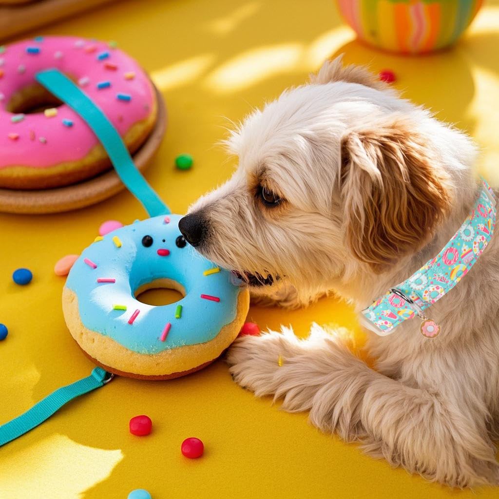 Babole Pet Adjustable Summer Dog Collar, Cute Mint Dessert Dog Collars For Large Dogs, Lightweight Quick-Release Buckle Collar F