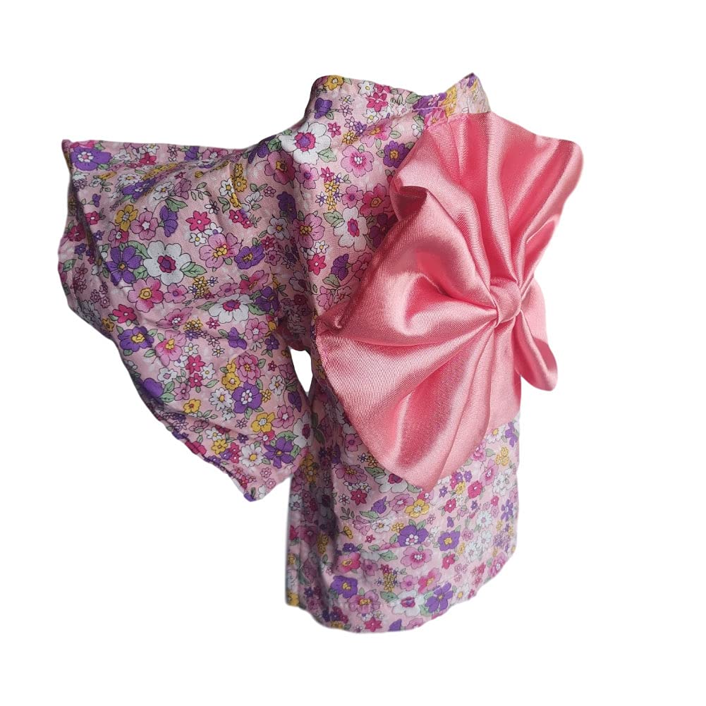 Weeh Dog Costume Halloween Cat Clothing Cosplay Japan Kimono Pet Clothes For Doggy Kitty Rabbits Pig Fun, Purple, Medium