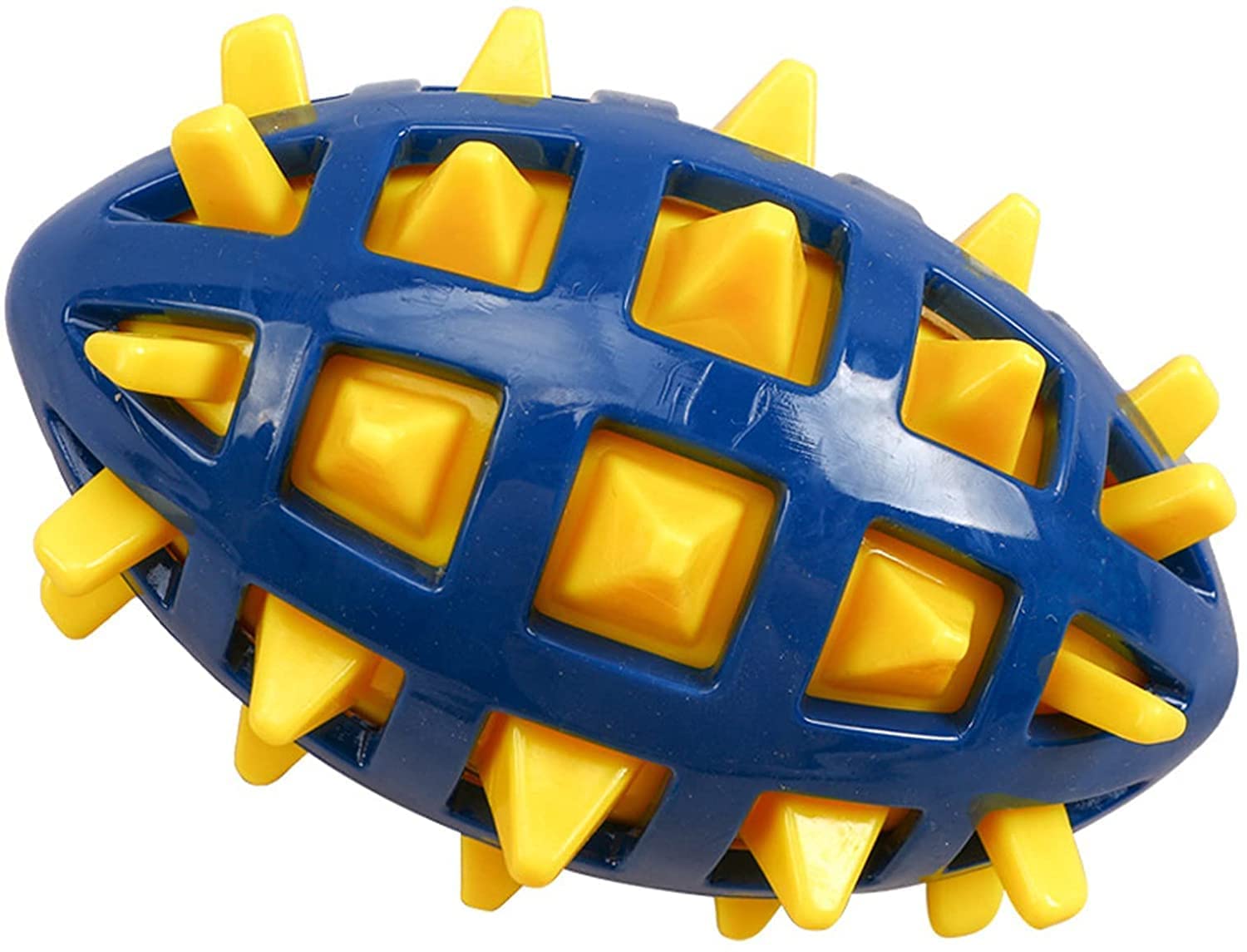 The Dogs Legacy Spikey Shell Rugby Toy Ball for Dogs | Rubber Squeaky Toy Ball for Dogs | Chew Toy for Dogs | Teething Toy for P