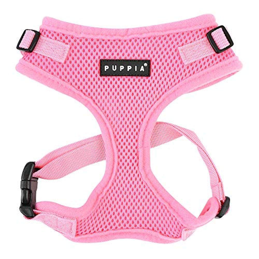 Authentic Puppia Ritefit Harness With Adjustable Neck, Pink, Extra-Large
