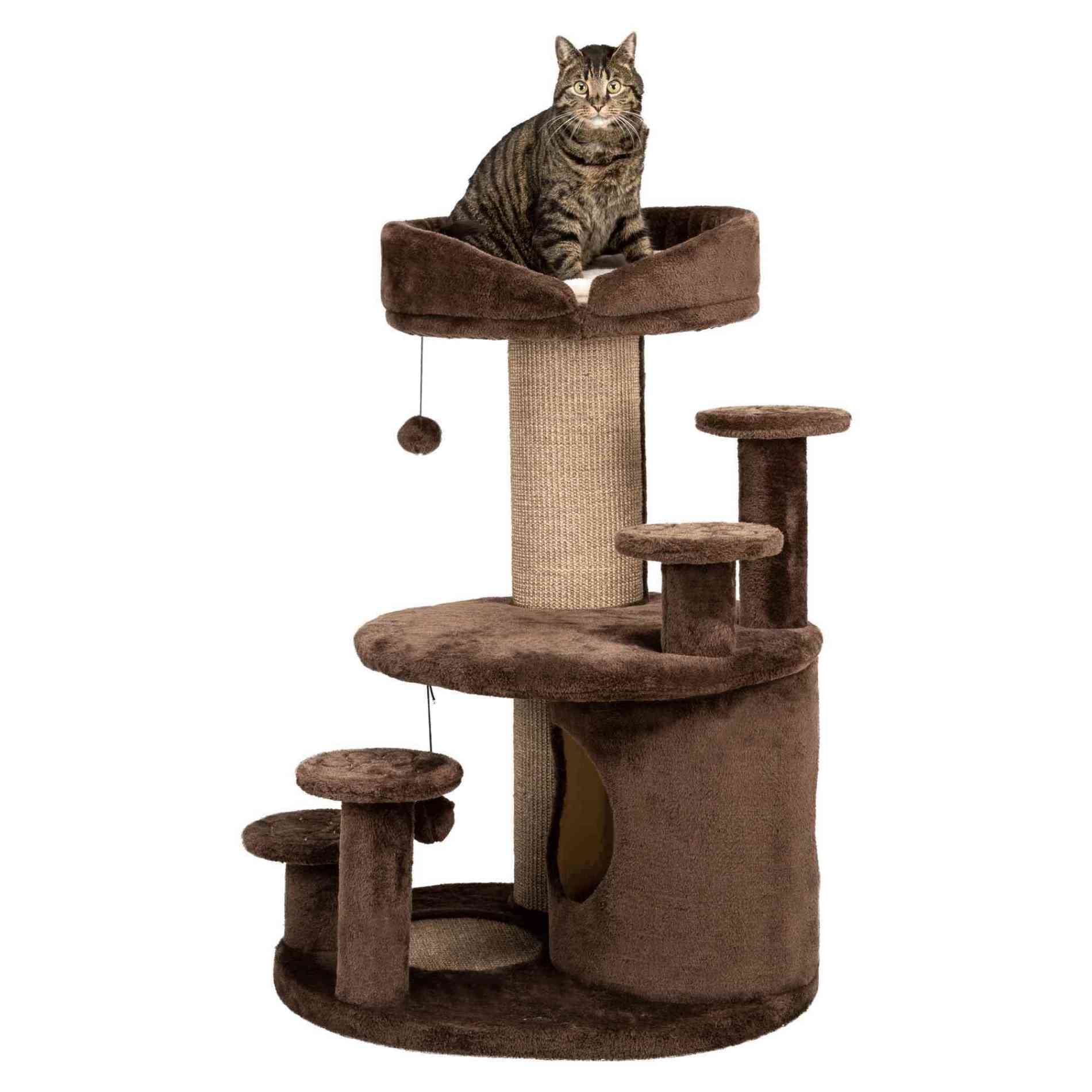 Trixie Emil Senior Cat Tree With Scratching Posts, Condo, Top Platform With Bed, Cat Toys