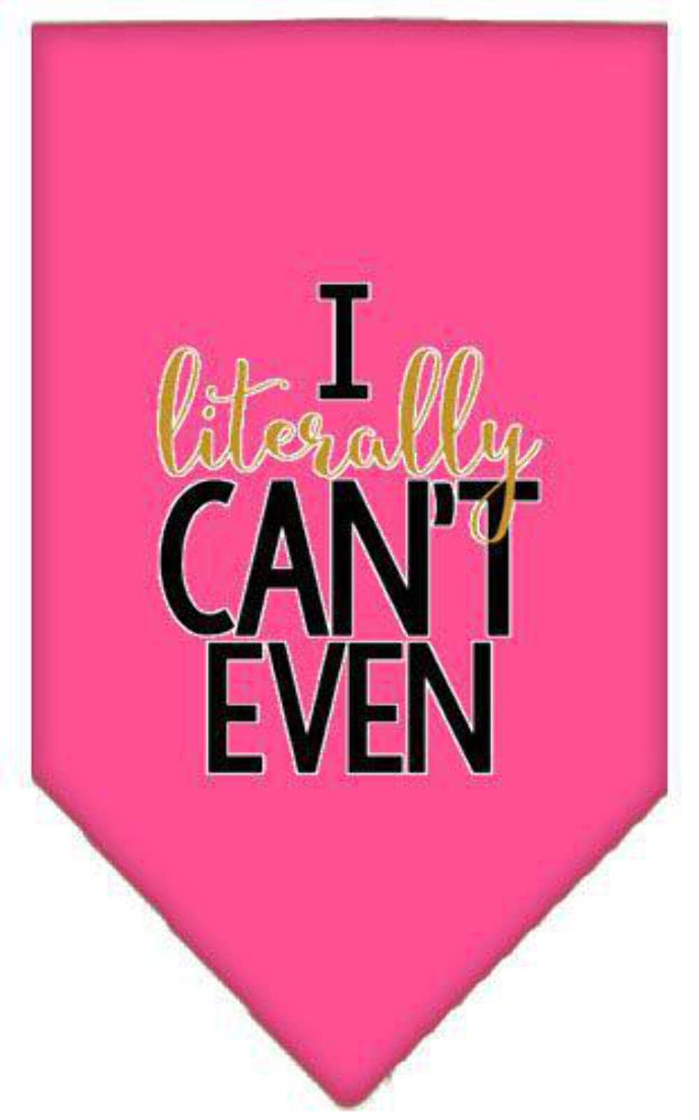 Pet and Dog Bandana Screen Printed, "I Literally Can't Even" Navy Blue Small