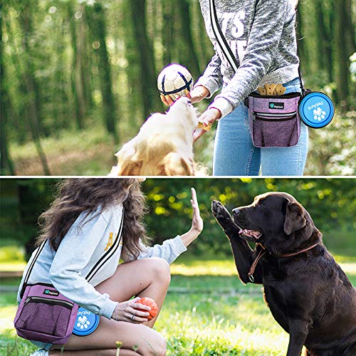 PetAmi Dog Treat Pouch, Pet Treat Pouch for Training, Dog Walking Bag Holder for Kibbles, Pet Food Toy, Dog Trainer Essentials S