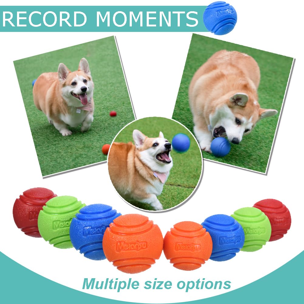 Vitalili 4 Pcs Rubber Balls For Dogs Toy Balls Water Ball Toy High Bounce Dog Training Ball Chew Resistant Dog Ball Sets For Medium Dogs 30-60 Lbs Belgian Malinois Gifts (6Cm)