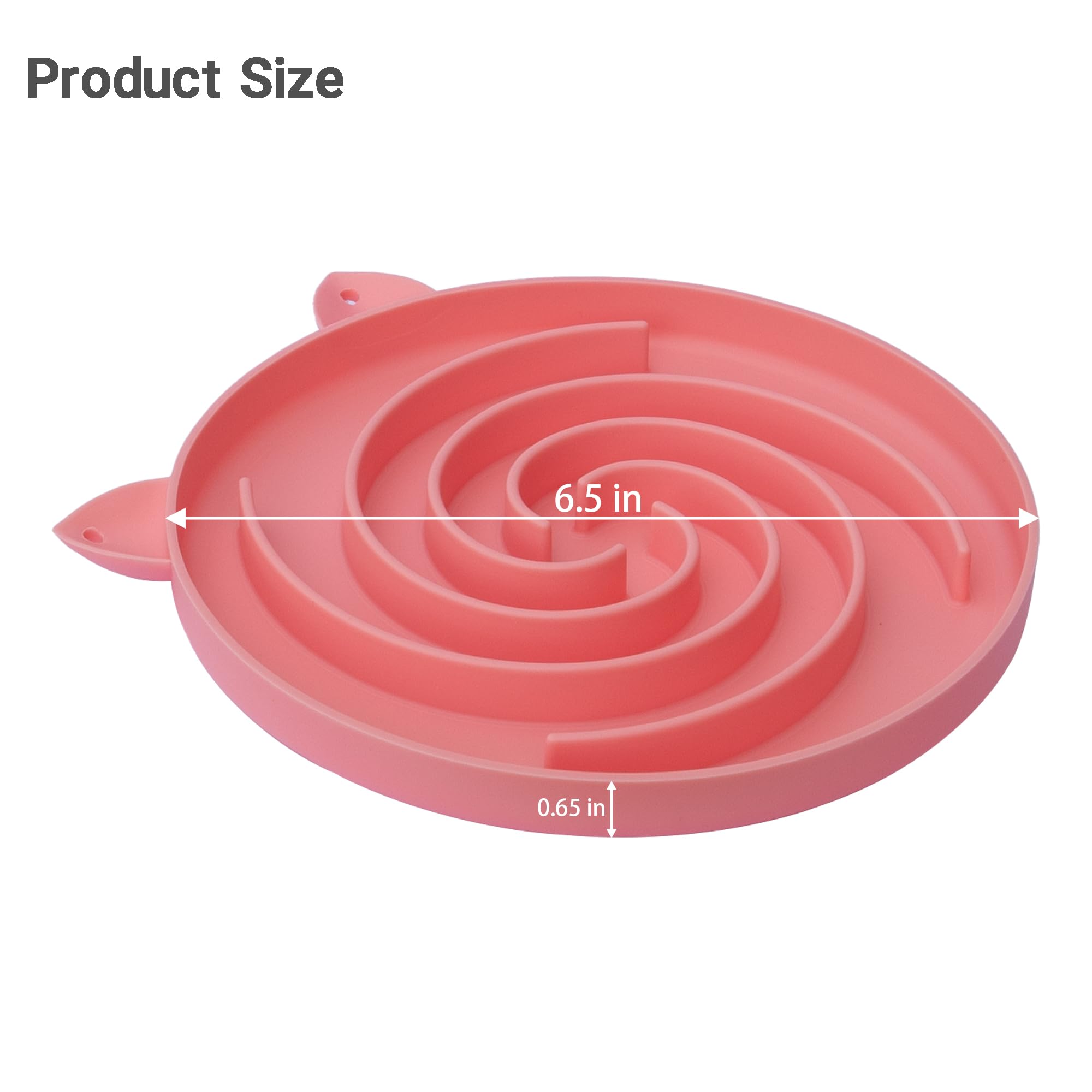 Bifeaw Slow Feeder Cat Bowl, Silicone Easy-Clean Design, Purple and Pink, Model MW-F