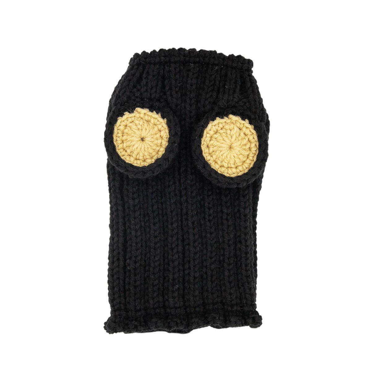 Zoo Snoods Black Bear Costume for Dogs, Medium - Warm No Flap Ear Wrap Hood for Pets, Dog Outfit for Winters, Halloween, Christm