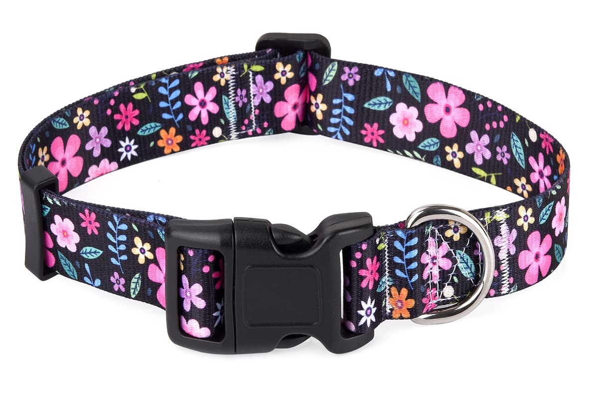Hqyddmi Dog Collars With Soft Comfortable Adjustable Floral Pattern For Small Medium Large Dogs