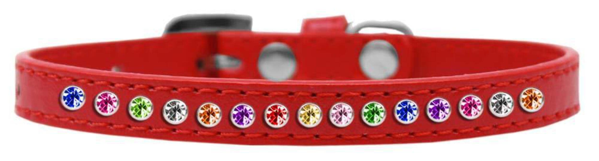 Mirage Pet Products One Row Confetti Black Puppy Dog Collar, Size 14