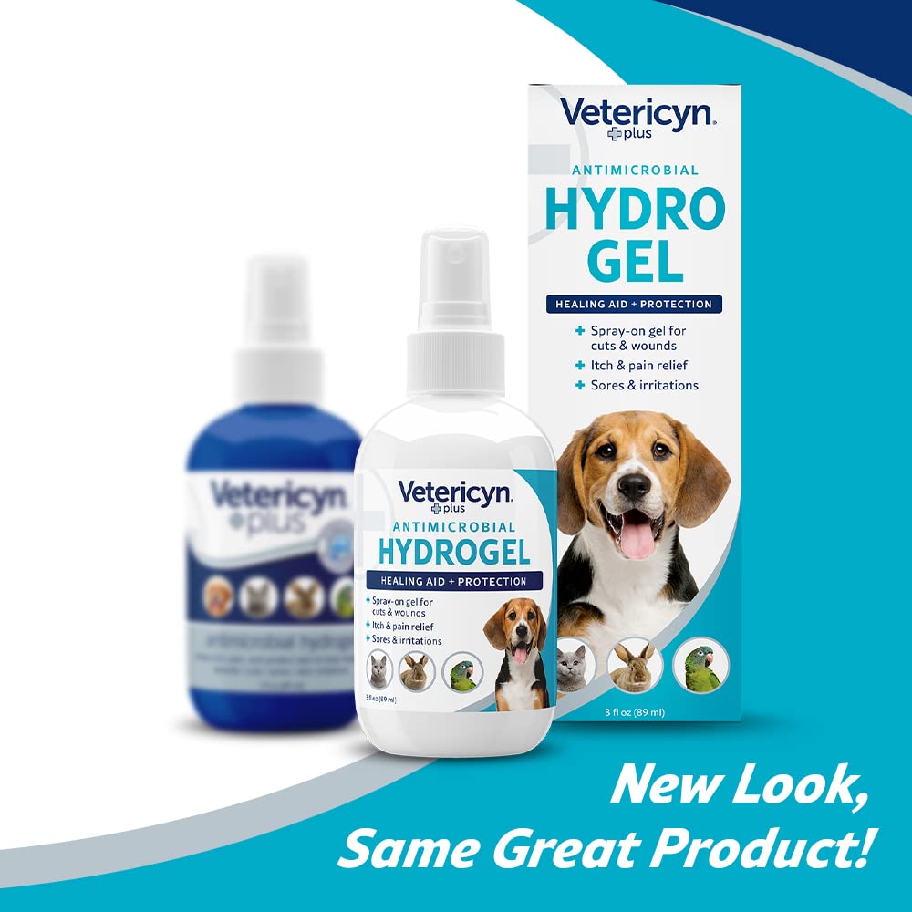 Vetericyn Plus Dog Wound Care Hydrogel Spray | Healing Aid and Wound Protectant, Sprayable Gel to Relieve Dog Itchy Skin, Safe f