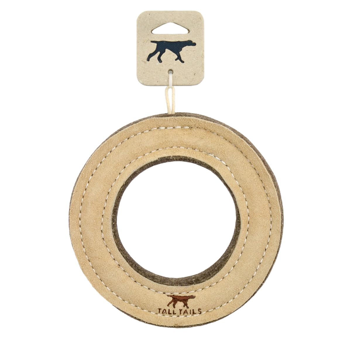 Tall Tails Ring Natural Leather Fetch Toy for Dogs