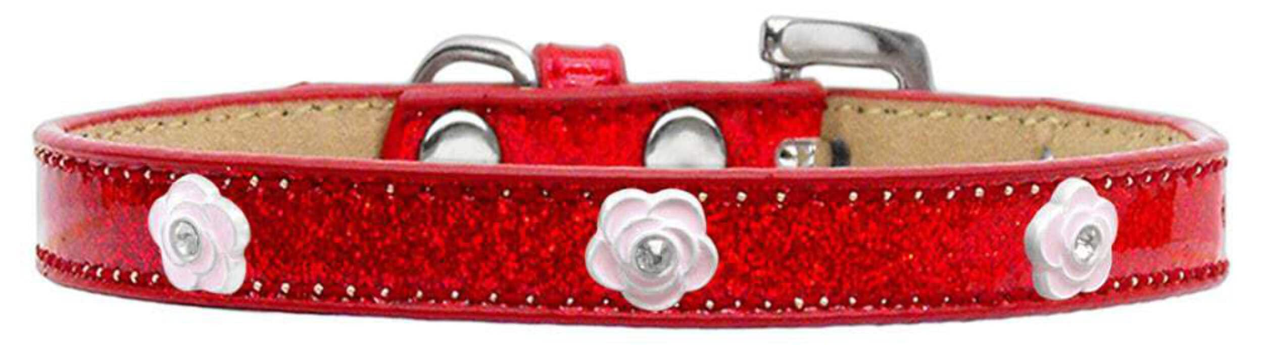 Dog, Puppy & Pet Widget Ice Cream Collar, Light Pink Rose Silver 18