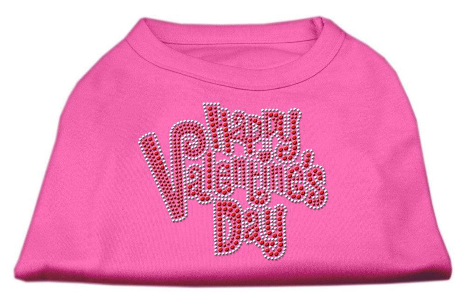 Mirage Pet Products Happy Valentines Day Rhinestone Dog Shirt, Large, Aqua