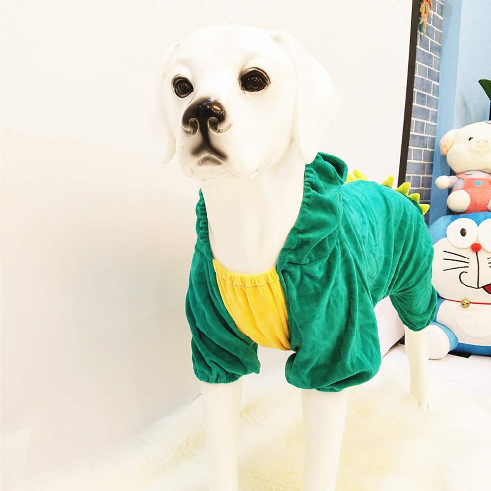 Nacoco Dog Dinosaur Design Costume Green Pet Clothes For Medium & Large Dog (Green, Xxl)