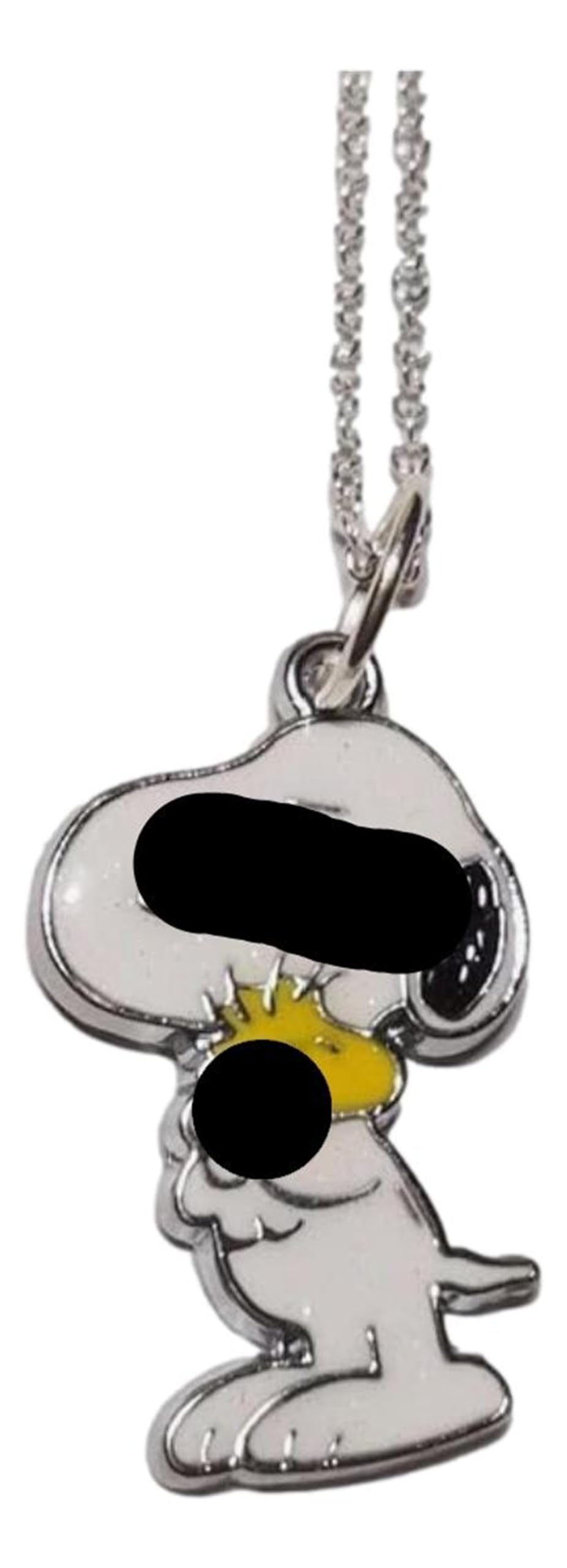 TCB Creations Snoopys Dog Holding Woodstock Standing Metal Pendant Necklace