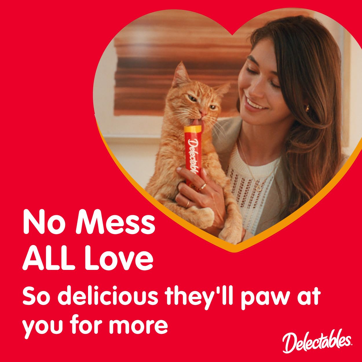 Delectables Squeeze Up Creamy Squeezable Puree, Lickable Wet Cat Treats, Grain Free, No Added Fillers, No By-Products, No Added