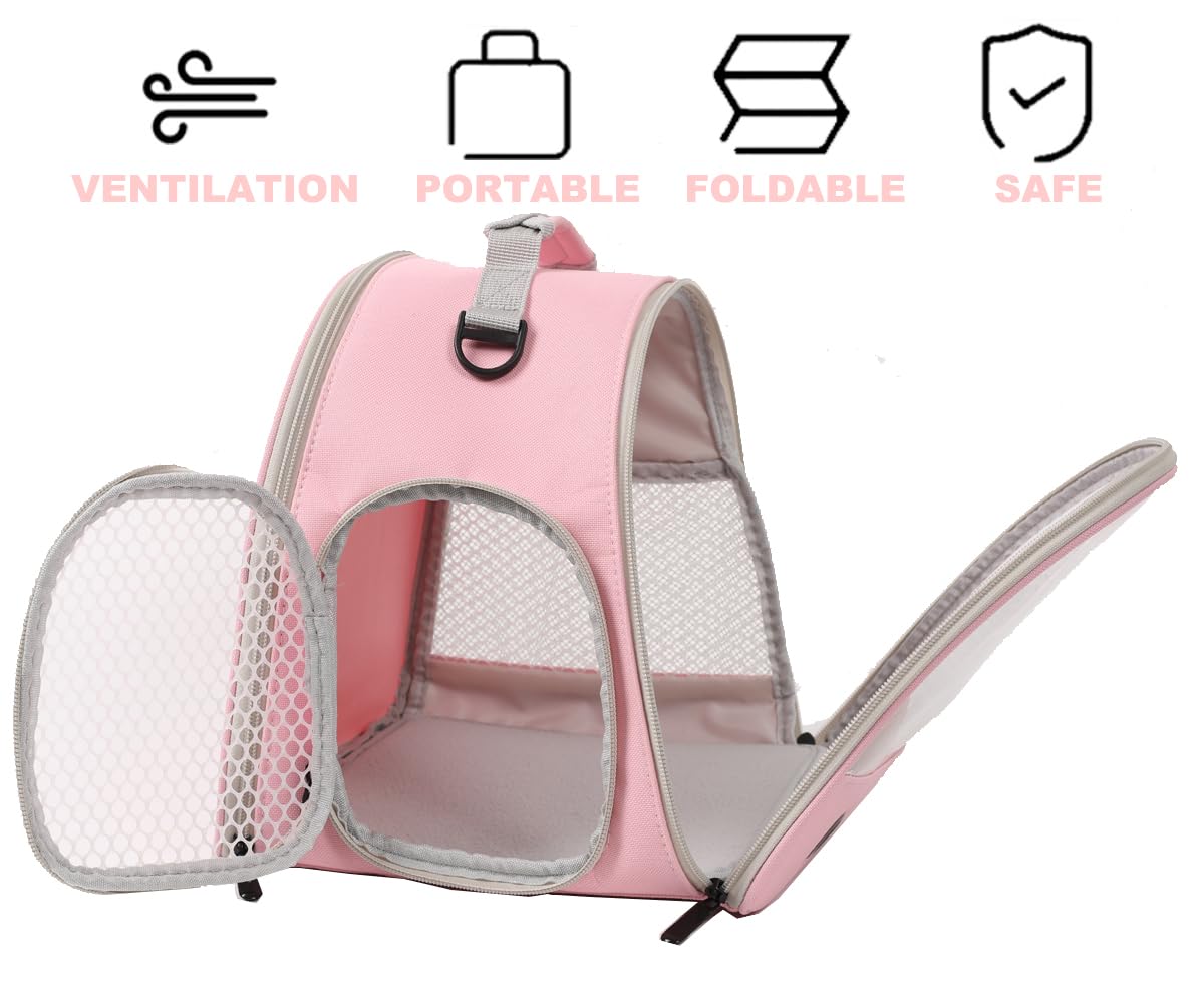 Guinea Pig Carrier Backpack, Clear Bubble Window Backpack For Guinea Pig, Bunny Rat Bird (Orange, Carrier)