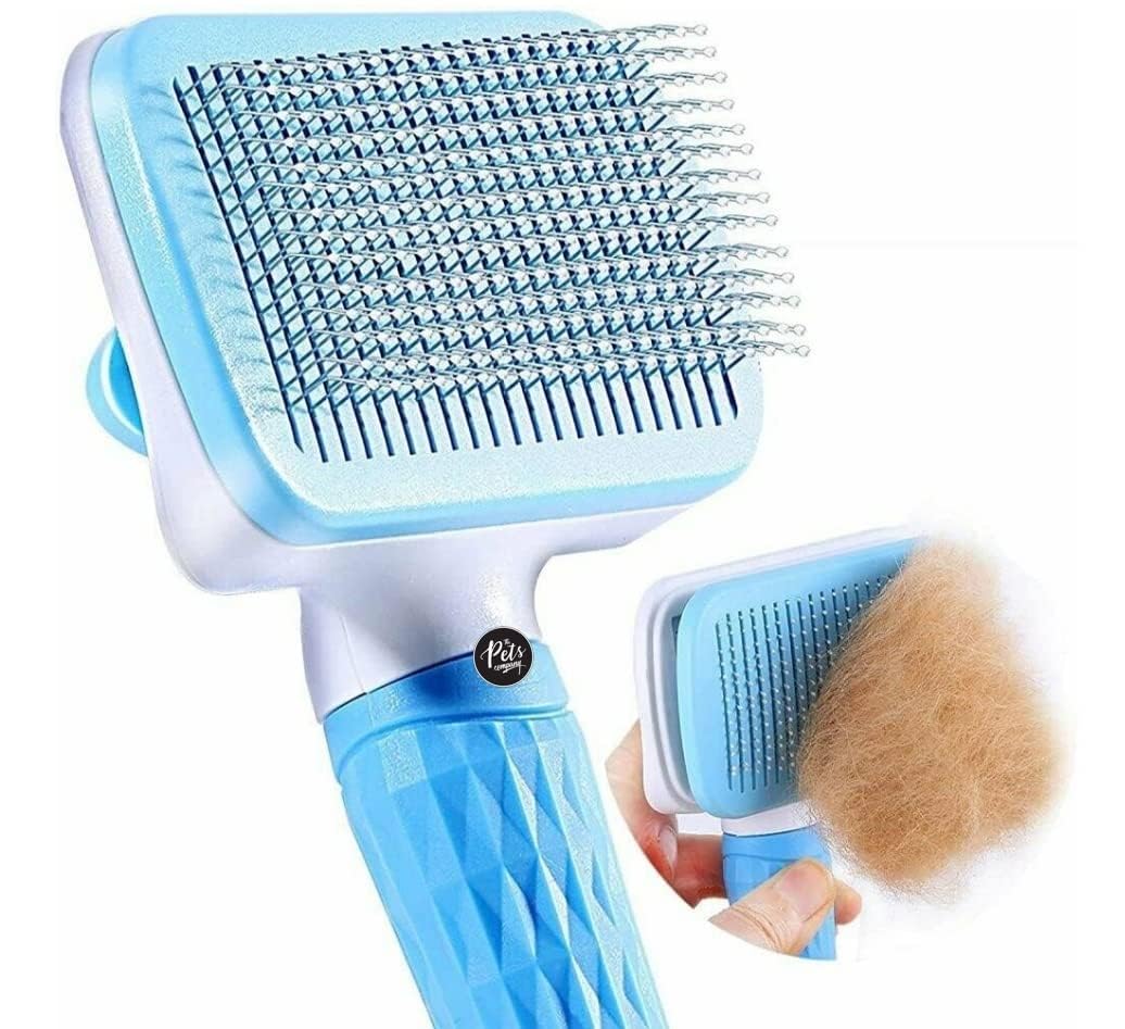 The Pets Company Slicker Dog Grooming Comb Brush, Daily Use To Clean Loose Fur & Dirt Great For Dogs And Cats With Medium Long H