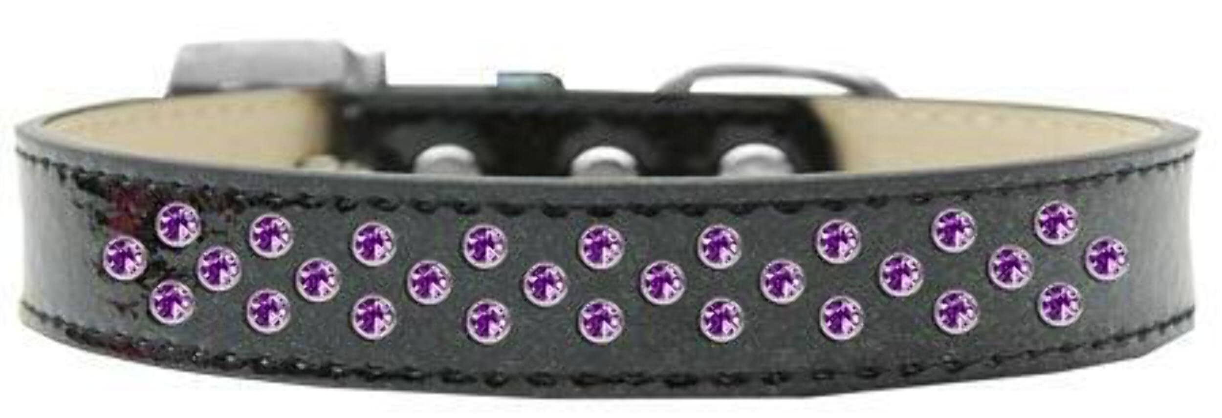 Dog, Puppy & Pet Ice Cream Collar, Purple Crystal Rimsets Sprinkles Gold 12