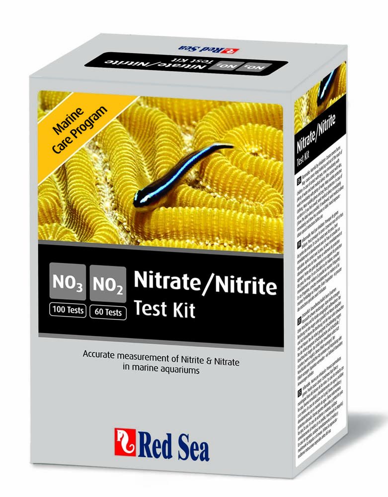 Red Sea Fish Pharm Are21465 Marine Care Program Nitrate/Nitrite Kit For Aquarium, 60/100 Tests