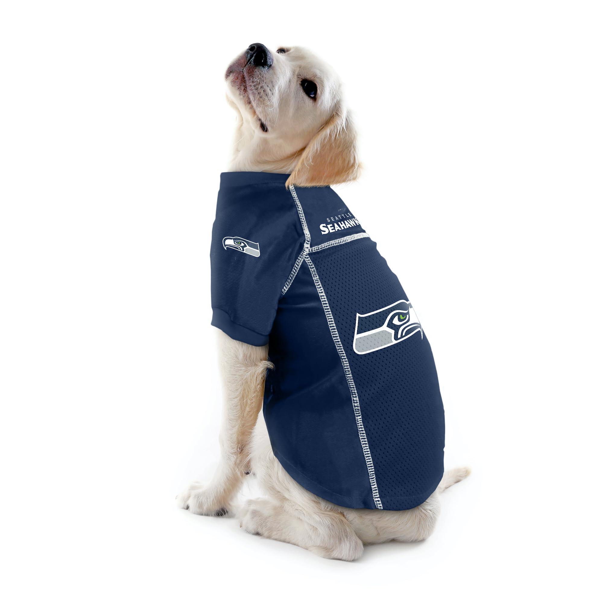 Littlearth Unisex-Adult Nfl Seattle Seahawks Basic Pet Jersey, Team Color, X-Large, (320134-Seah-Xl)