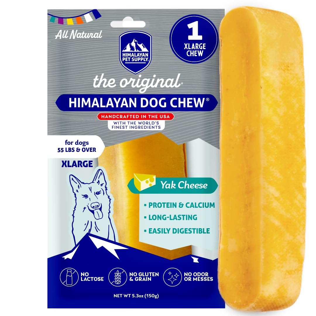 Himalayan Yak Cheese Dog Chews | Long Lasting-Stain Free-Protein Rich-Low Odor | 100% Natural, Healthy & Safe | No Lactose, Glut