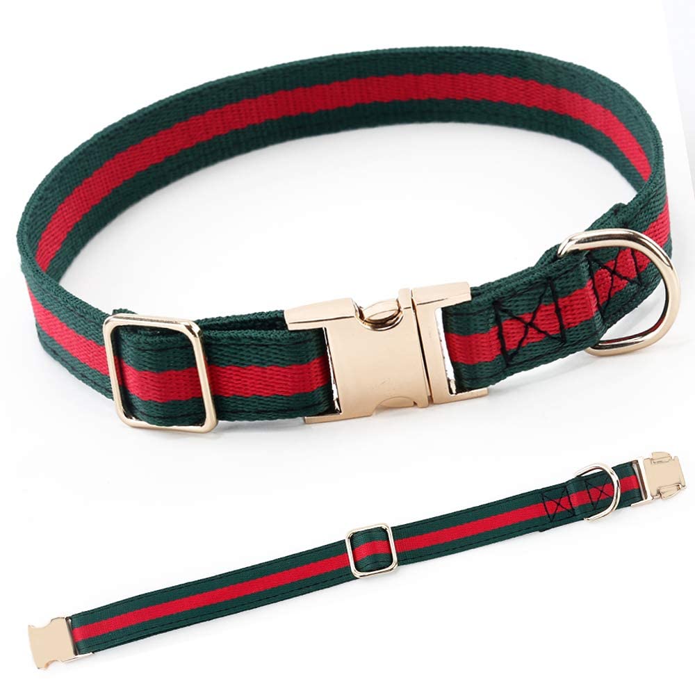 NISIYE Premium Dog Collar - Soft Green Plastic Collar for Big Dogs, L (Neck Girth: 14.1"-21.6", Width: 1.0") with Durable Metal