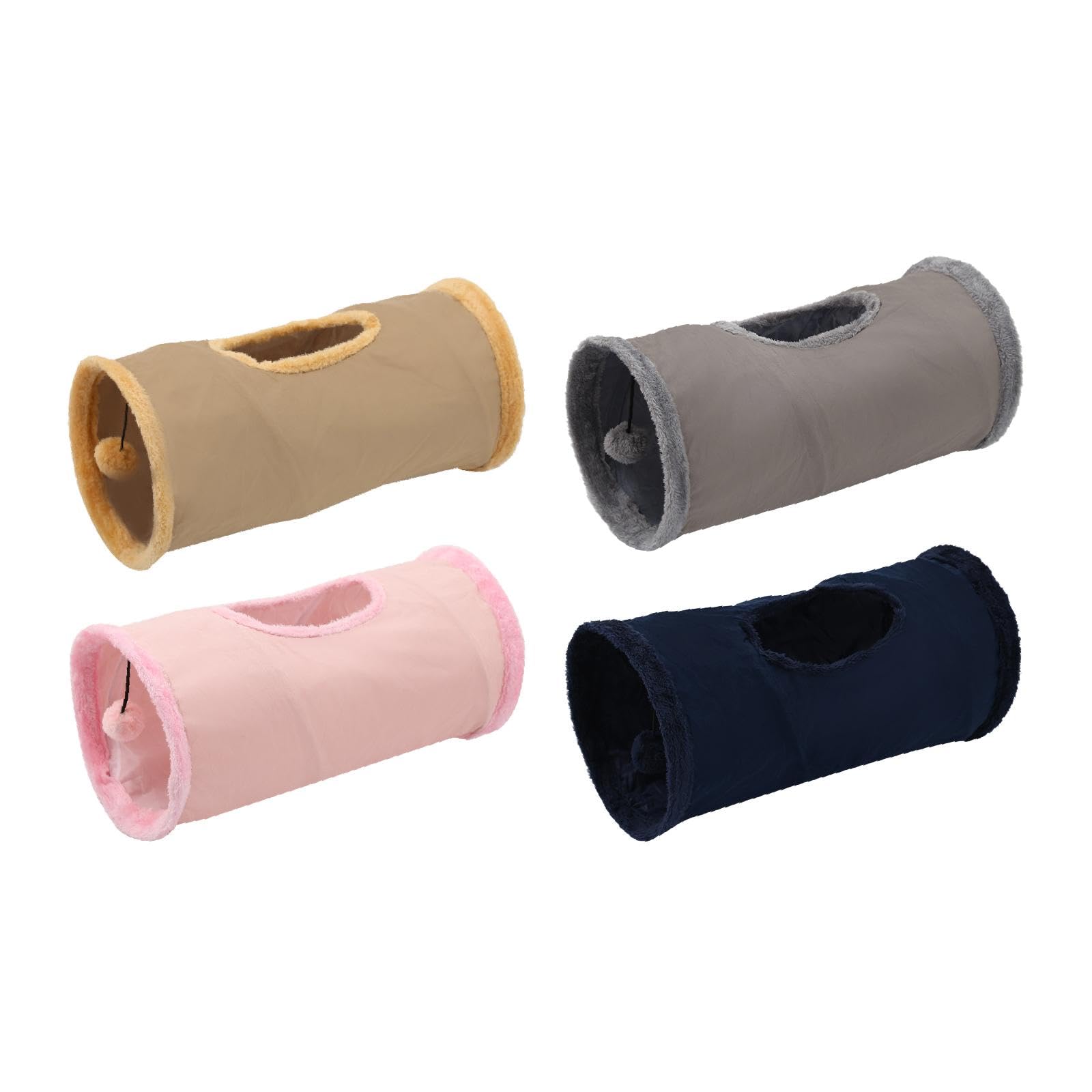 Heavenglow Cat Tunnel For Indoor Cats Hideaway Kitten Cave Pet Supplies Funny With Ball Khaki|Pet Supplies | Cat Supplies | Toys