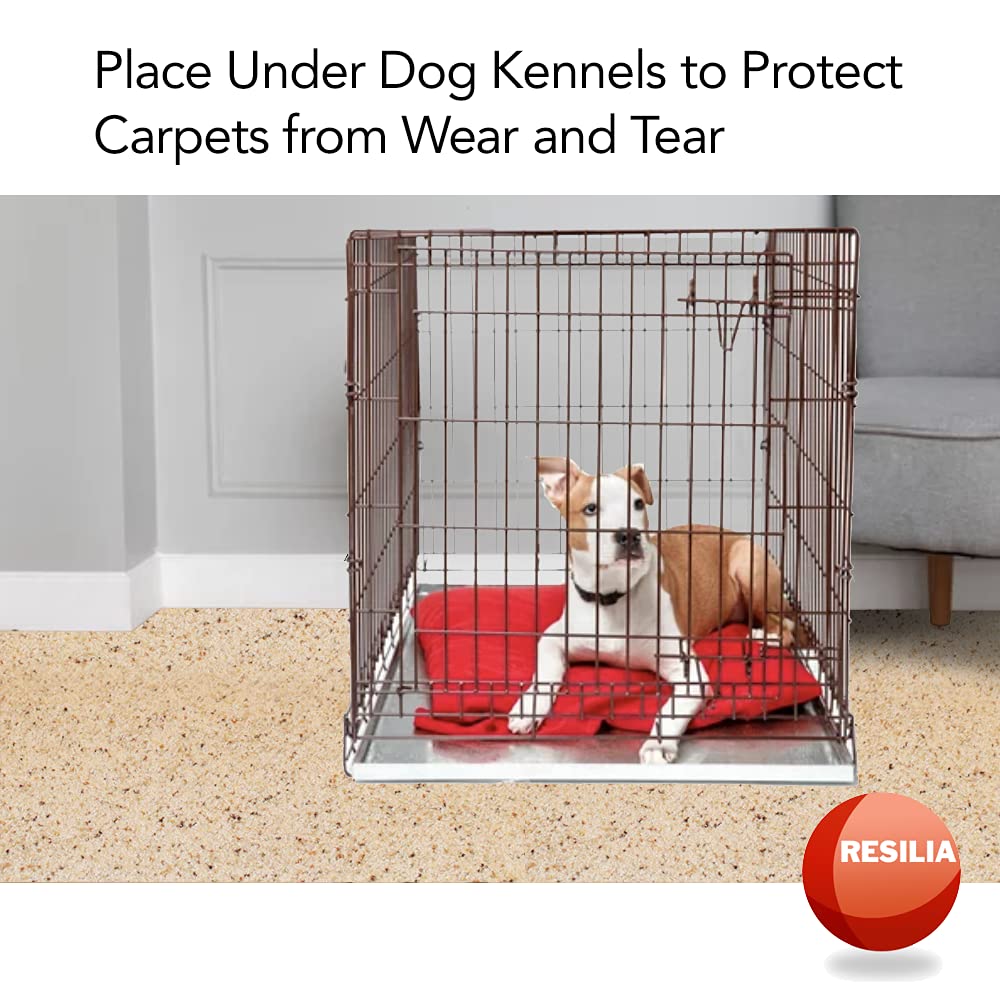 RESILIA Under Pet Cage Mat, Water-Resistant Vinyl Pad, 30"x48", Black - Ideal for Birds, Reptiles, and Dogs