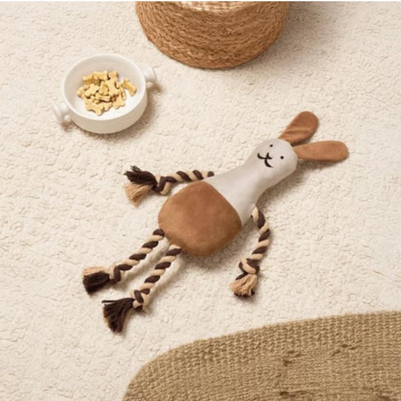 Bearhugs Tug & Cuddle Rope Plush Dog Toy (Multicolour)