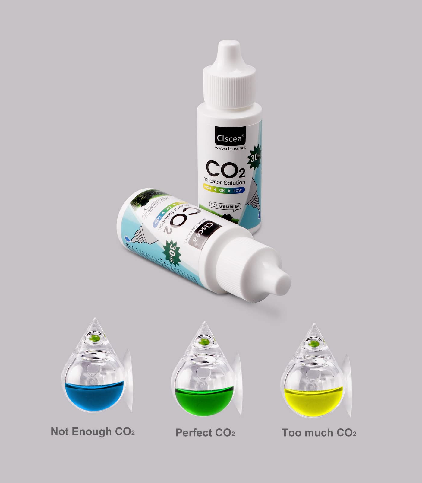 Clscea Co2 Indicator Solution Drop Checker Solution For Aquarium 60Ml