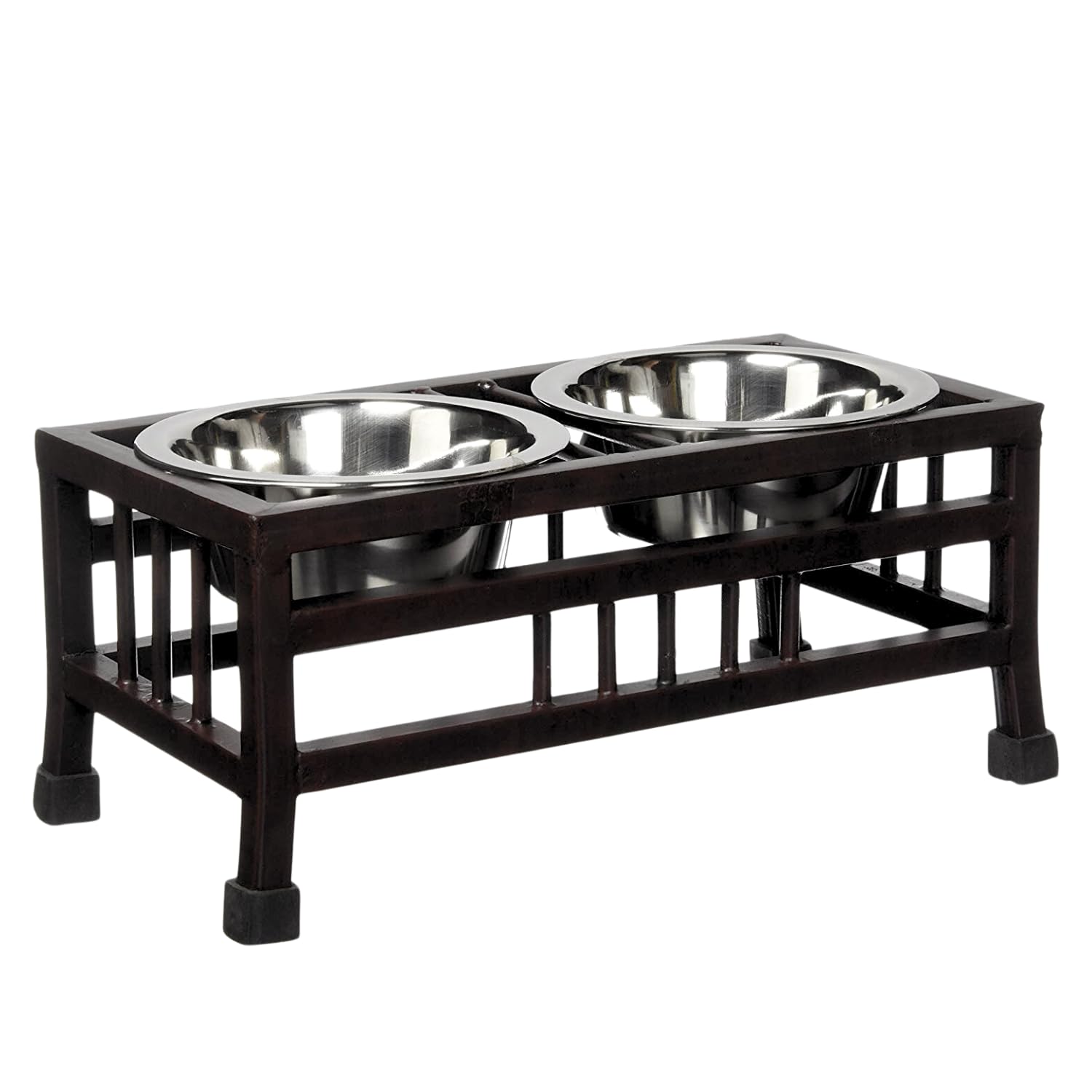 Pets Empire Pet Feeder For Dogs & Cats | Dog Bowl Stand For Large Dogs | Stainless Steel Food & Water Bowls With Iron Stand | Do