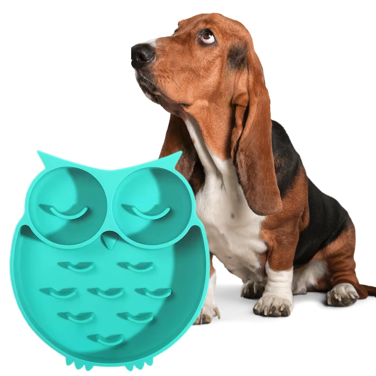 Sage Square Dog Slow Feeding Bowl  AntiChoking & AntiGulping Food Bowl, Interactive Puzzle Design For Healthy Digestion, Dura