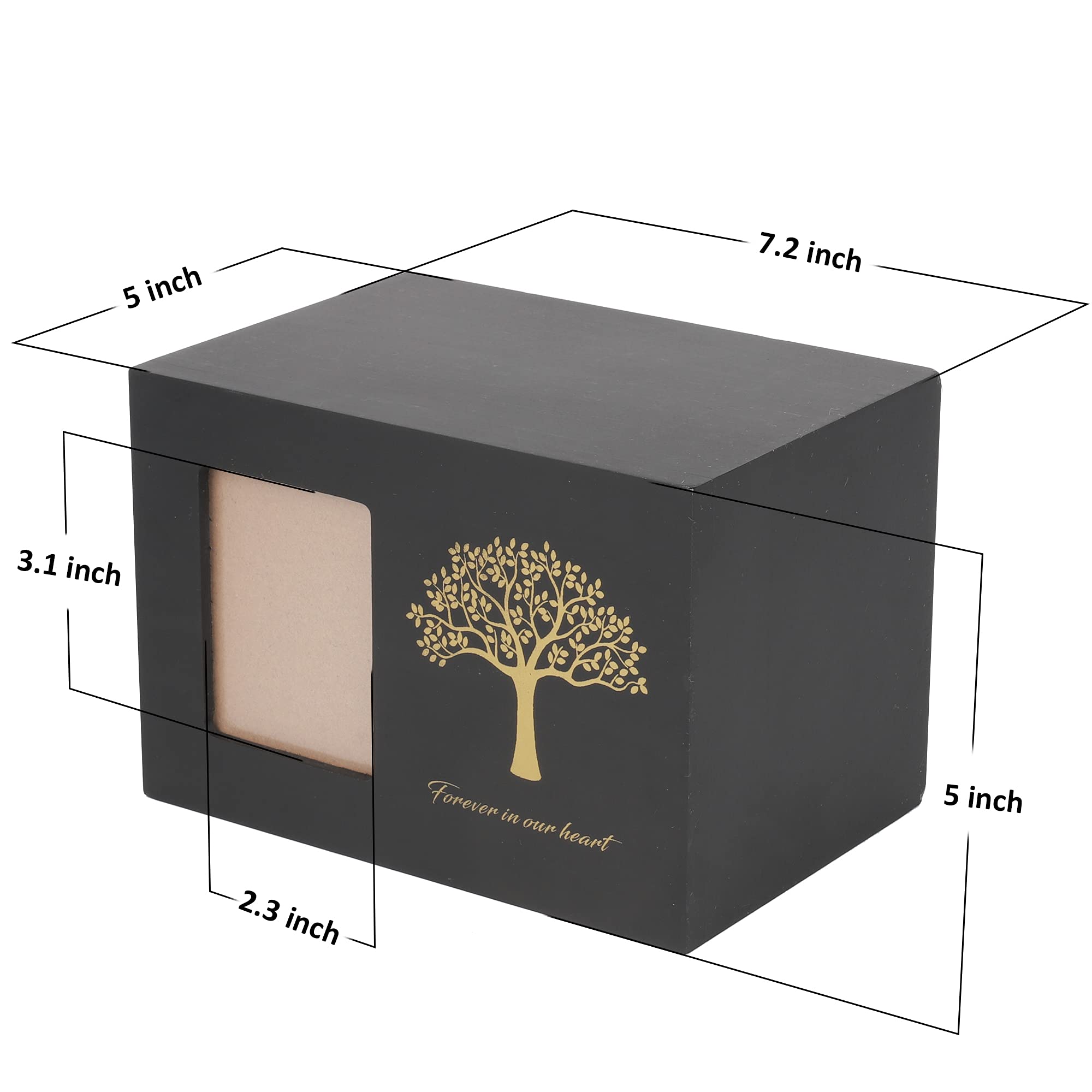 Newdream: Medium Black Dog Urn For Ashes With Forever In Our Hearts,With Photos Suitable For Dogs Under 100 Lbs.