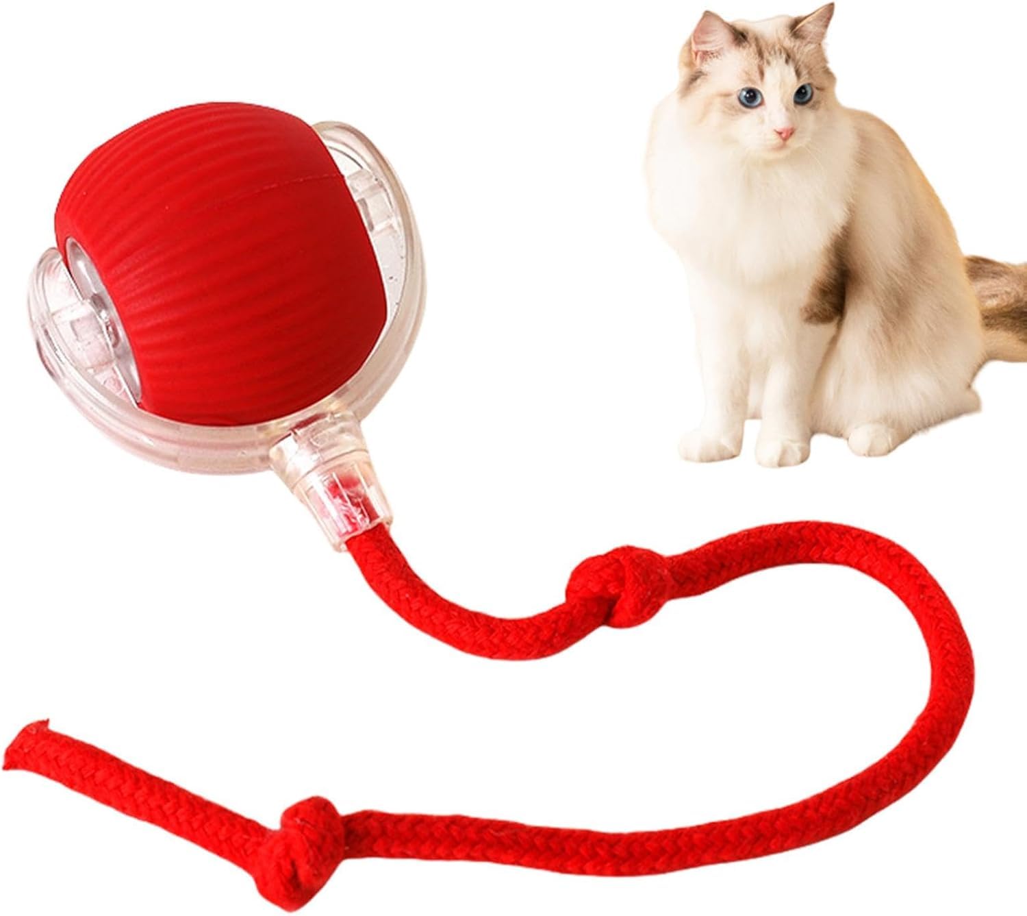 Beloxy Toy Intelligent Funny 360 Degree Rotatable Toys Rechargeable Rotating Ball With Led Light, Chasing Toy Automatic Rotating
