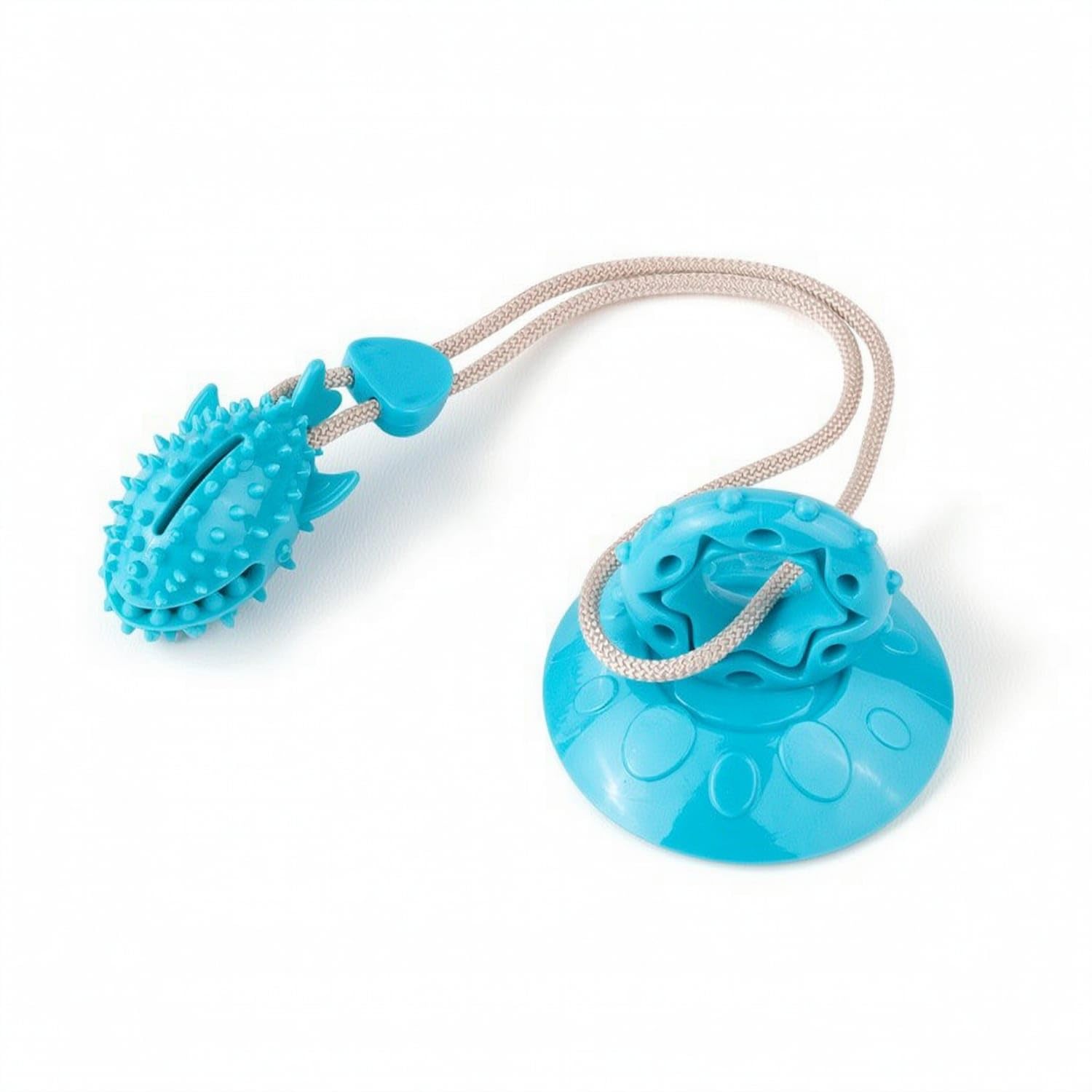 Zoomella Interactive Suction Cup Dog Toy With Rope Textured Dog Gnaw Toy With Suction Cup For Aggressive Chewers, Dogs, Floor, H