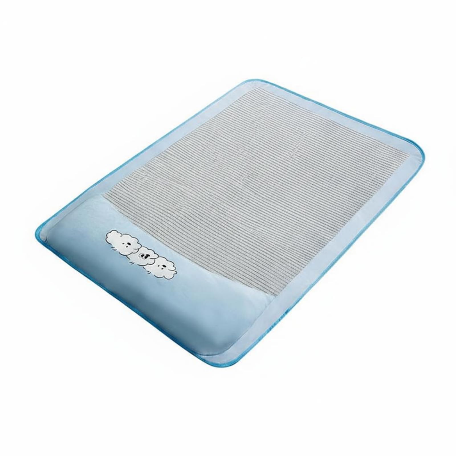 Merishopp Breathable Pet Cooling Pad NonSlip Dog Cooling Mat Portable Ice Silk Pet Pad Foldable for Dogs, Cats, Summer, Blue, 2