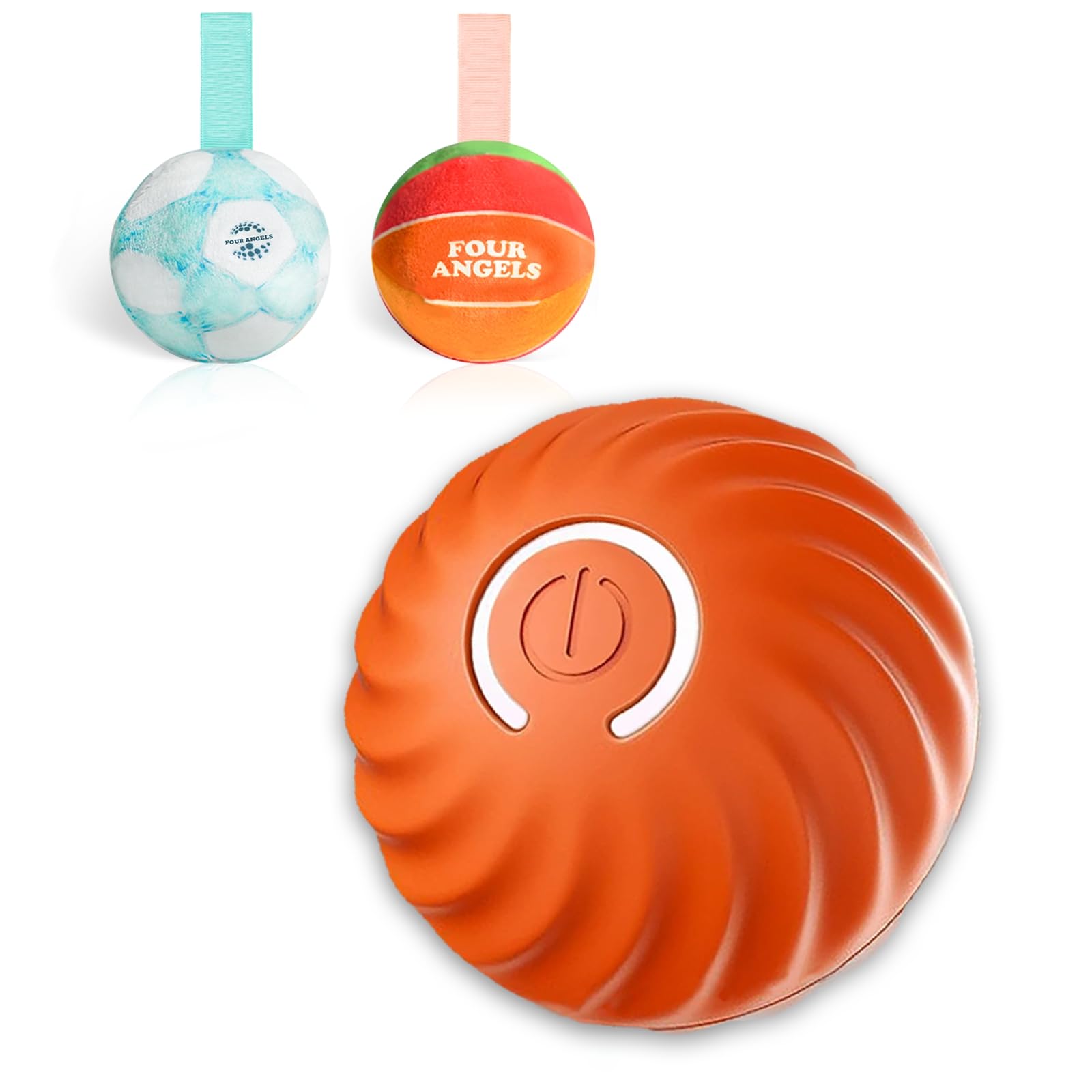 Four Angels Smart Jumping Ball For Dogs - Automatic Moving & Vibrating Interactive Roller, Fun Bounce And Shaky Play For Indoor/