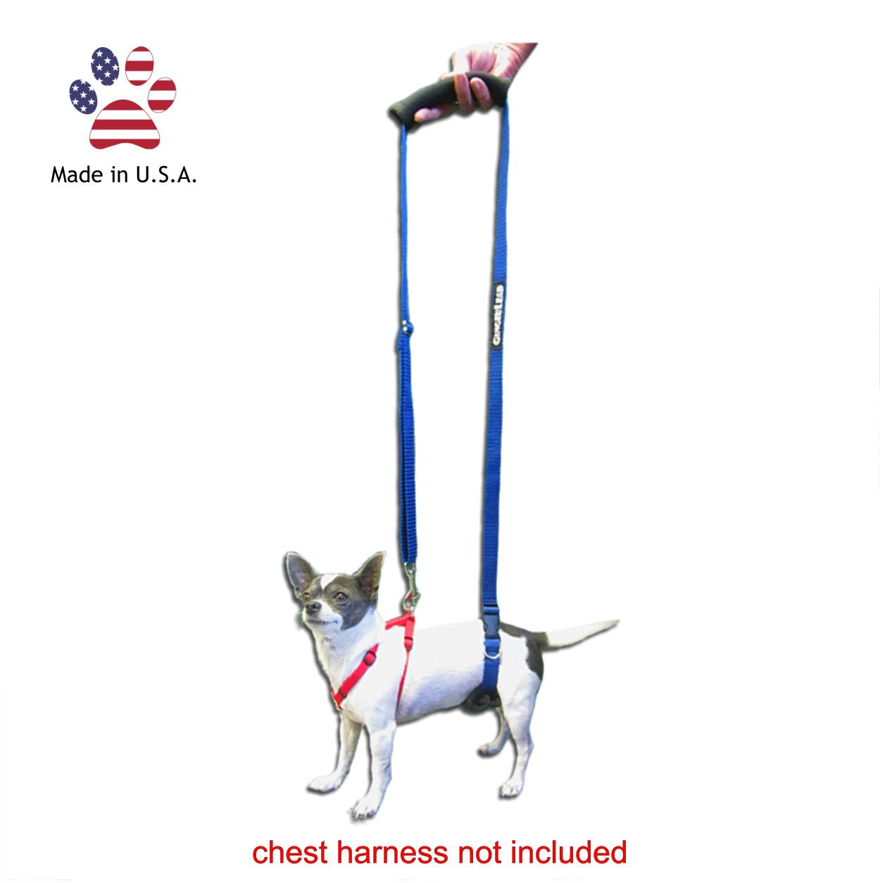GINGERLEAD Dog Sling Hip Support Harness, X-Small Fits Little Pets Under 25 lbs and Dachshunds with IVDD, Spinal Disc Disease, o