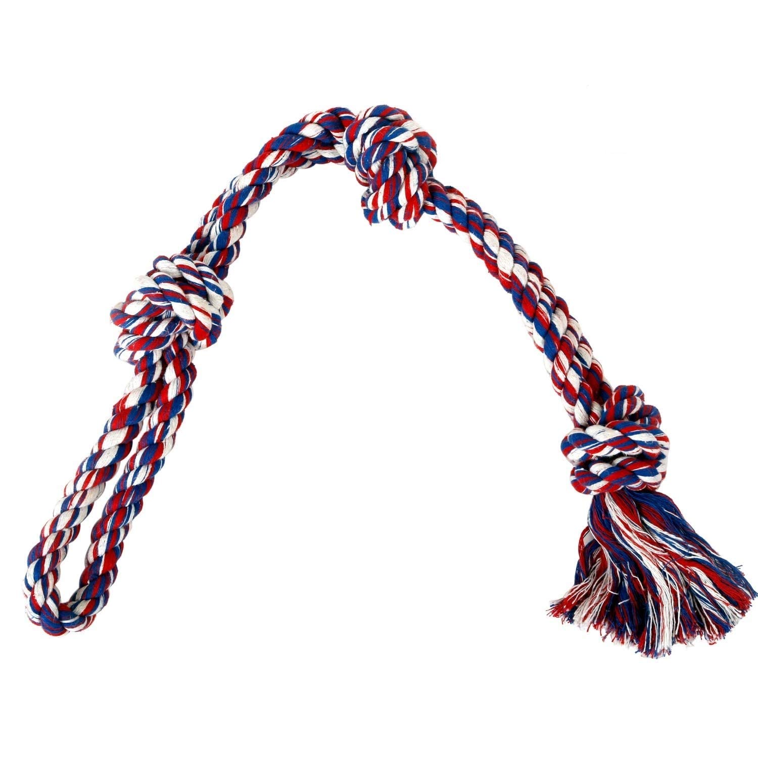 Chumspet 17Inch Knotted Rope Dog Chew Toy  Durable Cotton Rope Toy For Puppies & Adult Dogs, Great For Chewing, Playtime & Dai