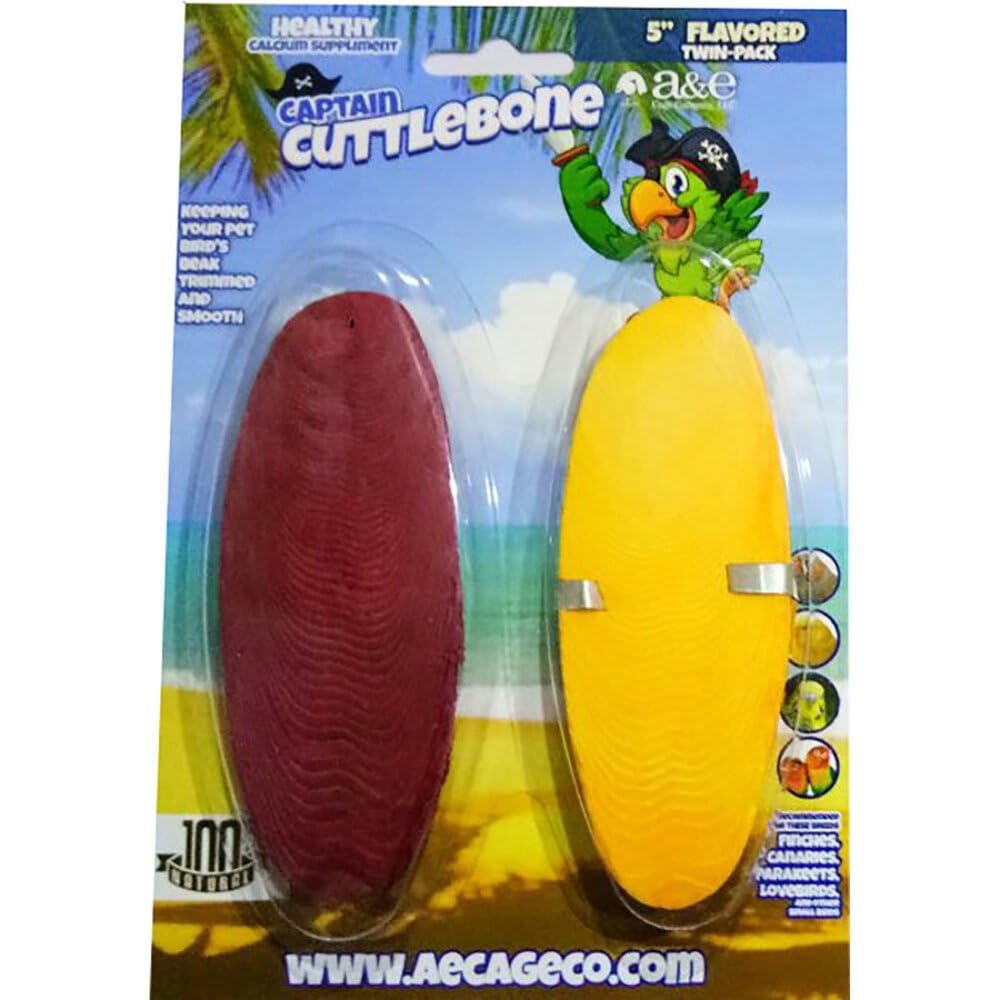 A&E Cage Company Flavored 5in Cuttlebone Flavored Twin Pack