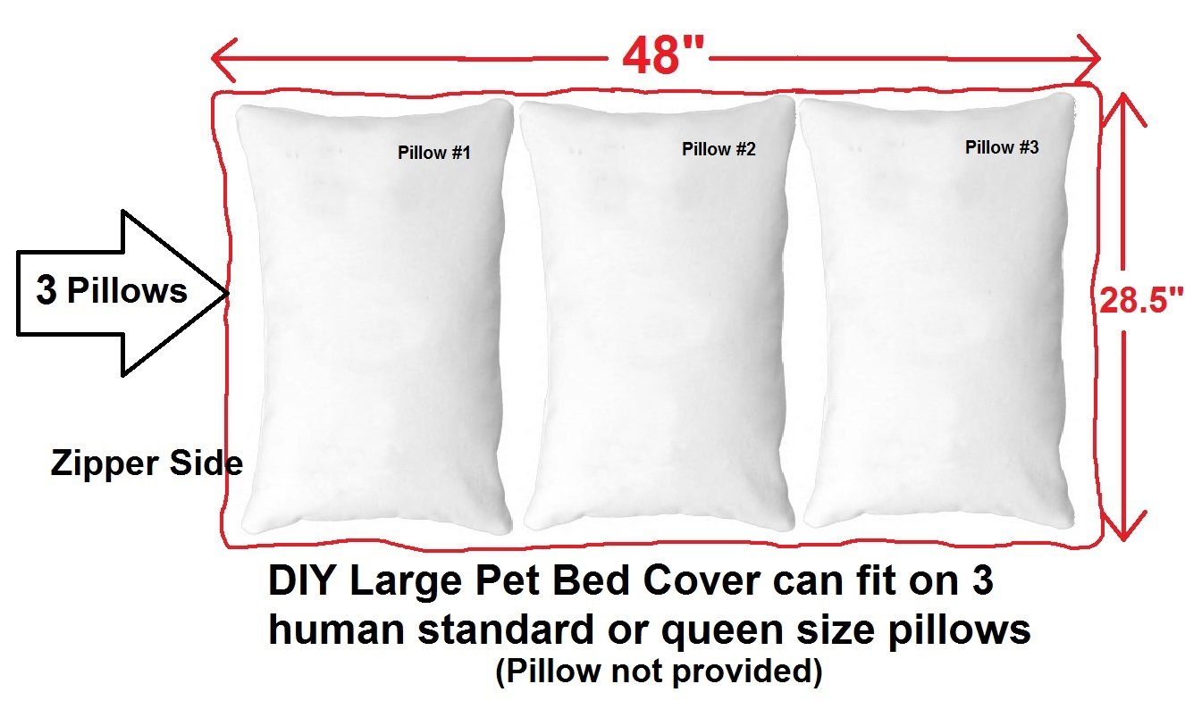 Dogbed4Less Do It Yourself Diy Pet Bed Pillow Duvet Suede Cover + Waterproof Internal Case For Dog/Cat At Large 48'X29' Brown Color - Covers Only