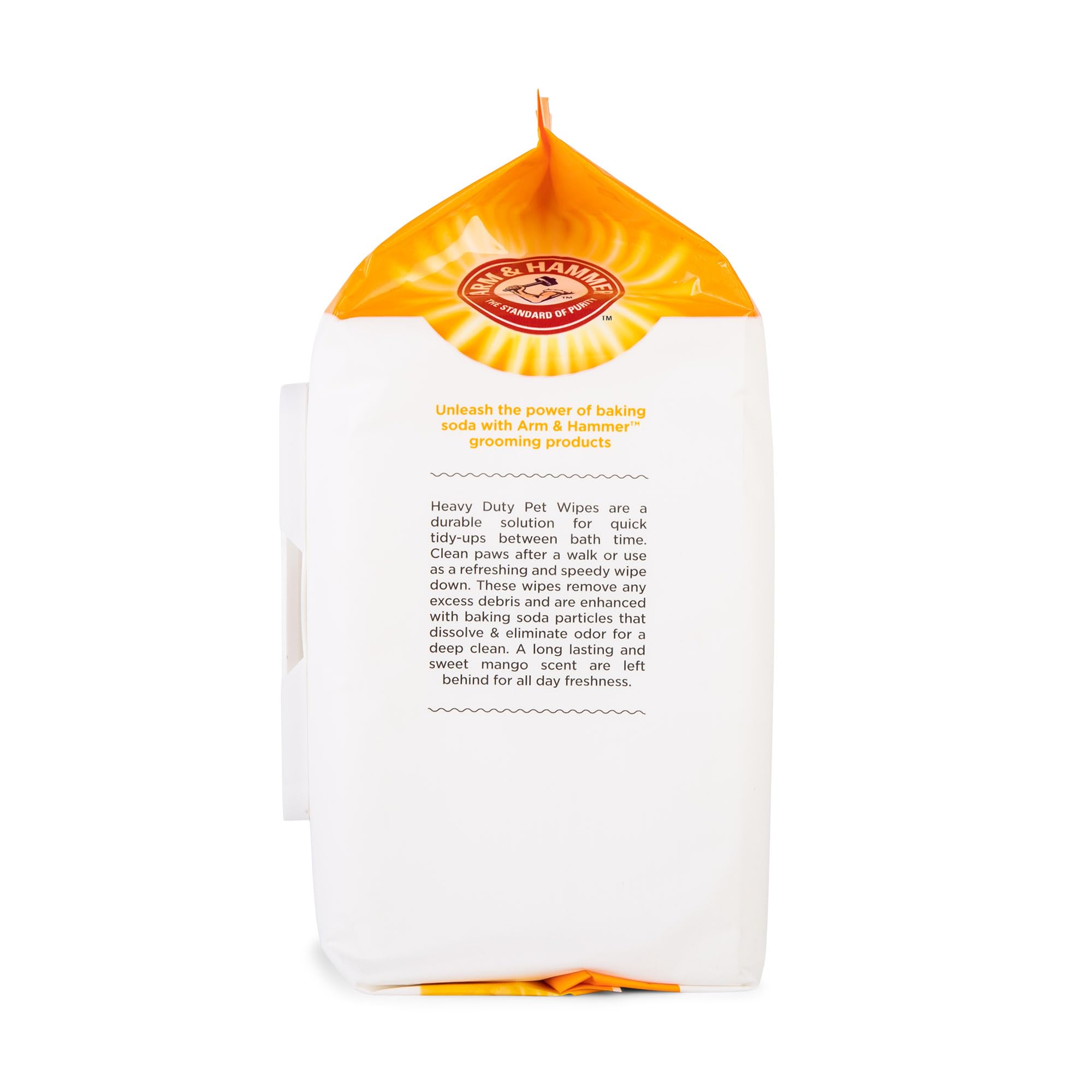 Arm & Hammer For Pets Heavy Duty Multipurpose Bath Wipes For Dogs | All Purpose Dog Wipes Remove Smell & Refresh Skin For Pets | Fruity Mango, Hundred Count - 6 Pack Of Pet Wipes