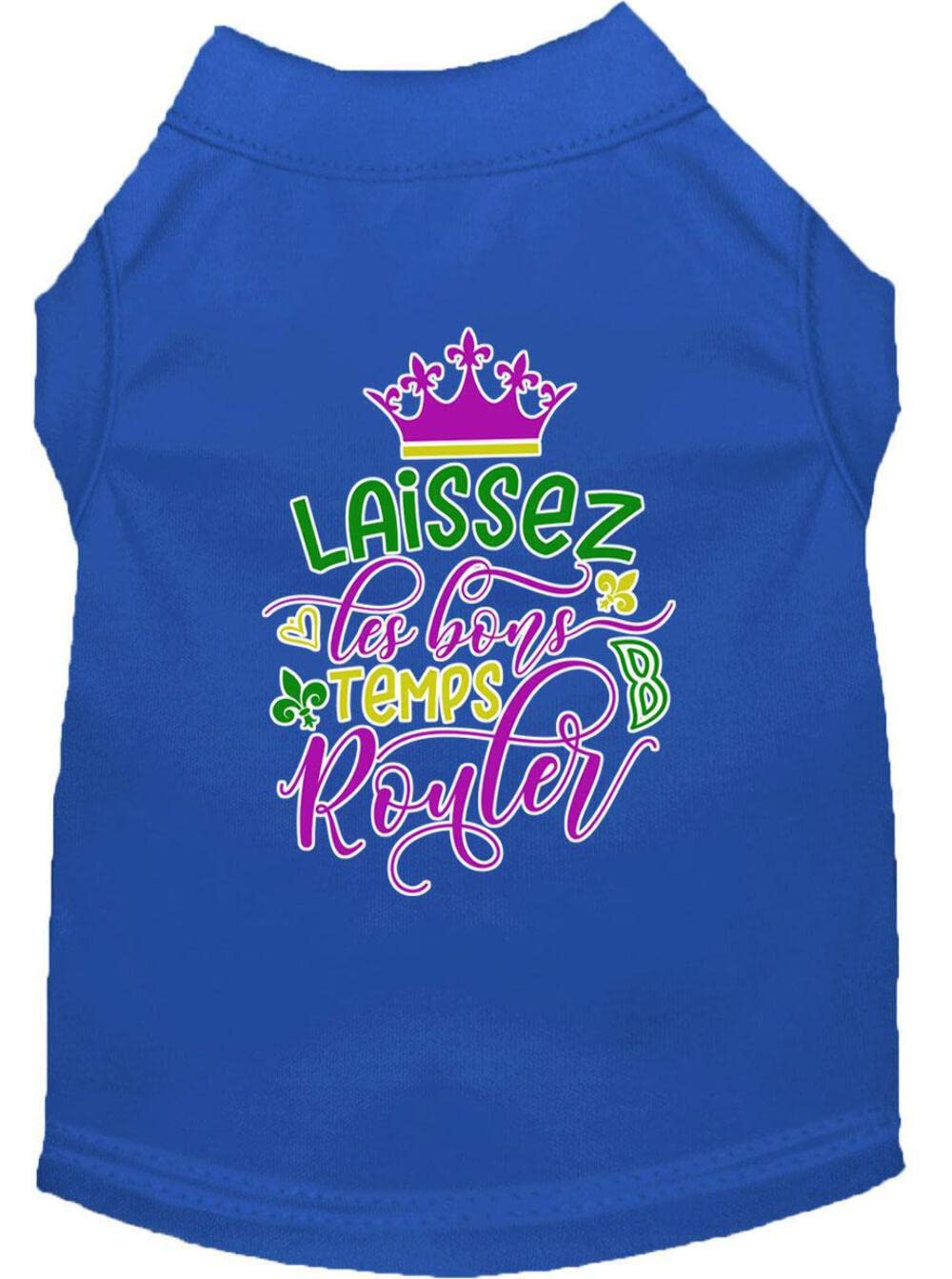 Mirage Pet Product Laissez Les Bons Temps Rouler Screen Print Mardi Gras Dog Shirt Red XXXL