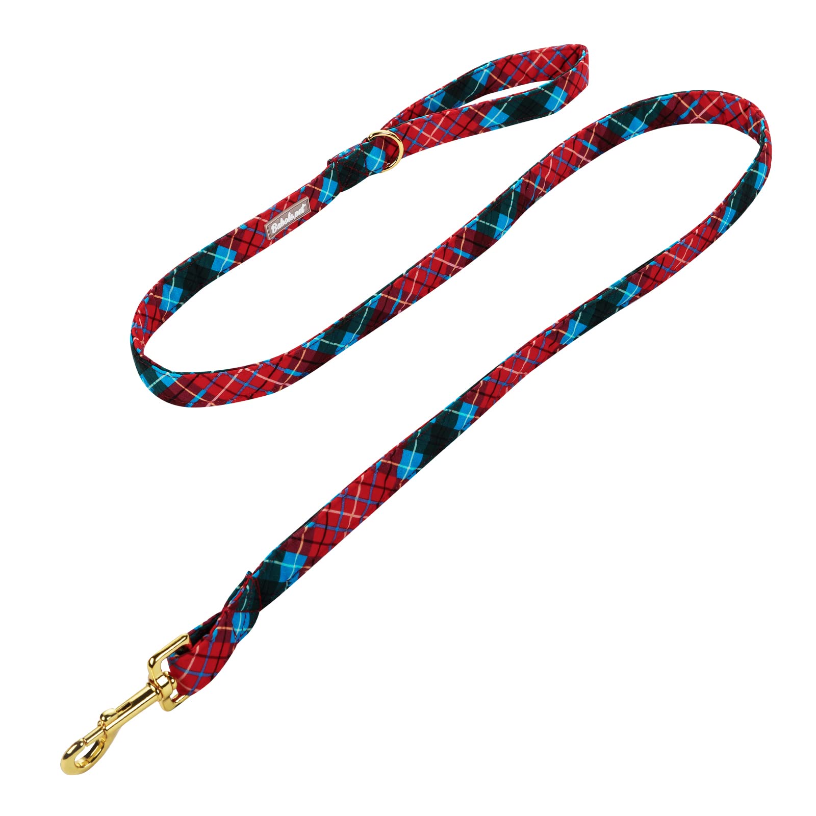Babole Pet Christmas Dog Leash Durable Handmade Dog Leashes With Soft Handle Manual Dog Leashes Matching Classic Red Striped Pla