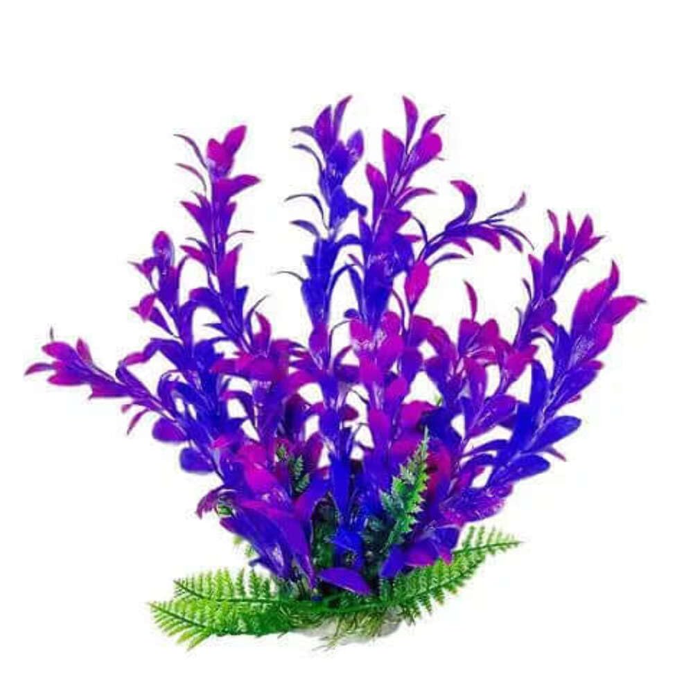 Aquatop Plastic Freshwater Aquarium Plant, Green, 17' Tall